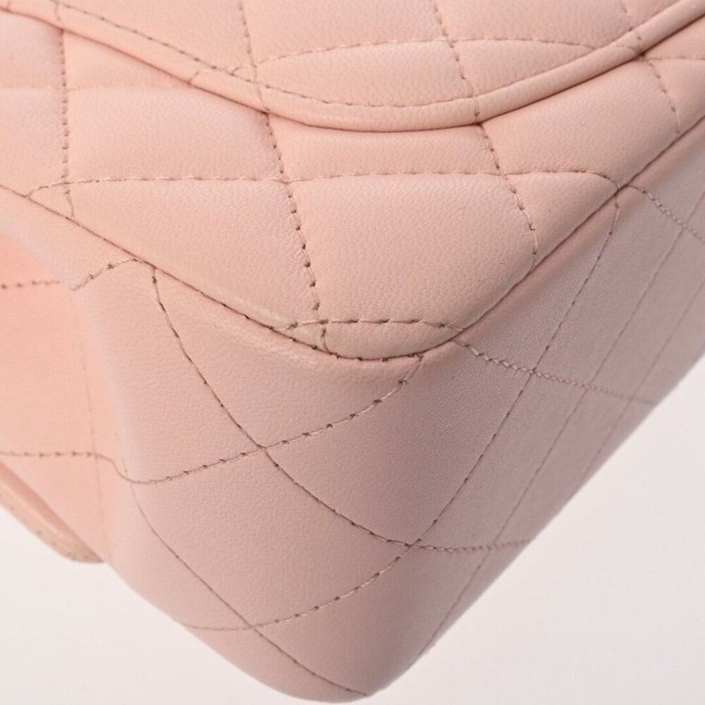 Authentic CHANEL Lambskin Quilted Mini Top Handle Rectangular Flap Bag Pink - Picture 9 of 11